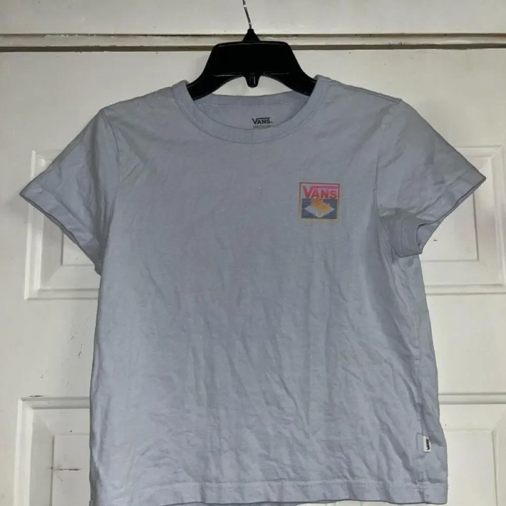 Vans Men's Blue and White T-shirt